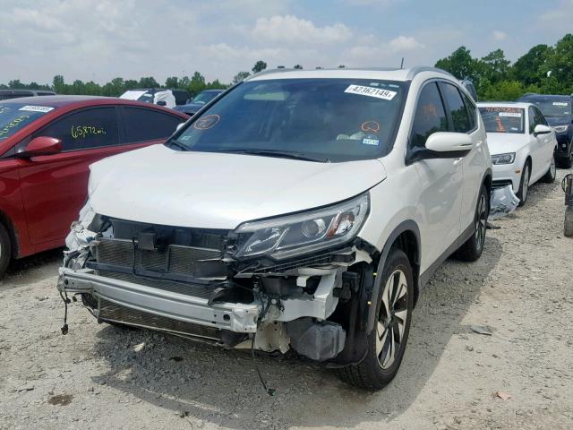 5J6RM3H97FL020389 - 2015 HONDA CR-V TOURI WHITE photo 2