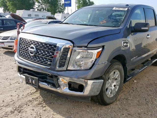 1N6AA1EJ3HN543038 - 2017 NISSAN TITAN S GRAY photo 9