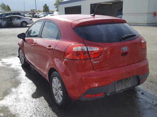 KNADN5A39C6011036 - 2012 KIA RIO EX RED photo 3