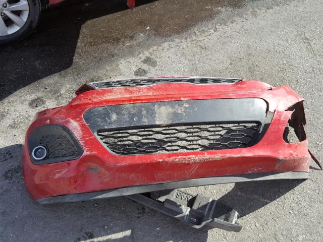 KNADN5A39C6011036 - 2012 KIA RIO EX RED photo 9