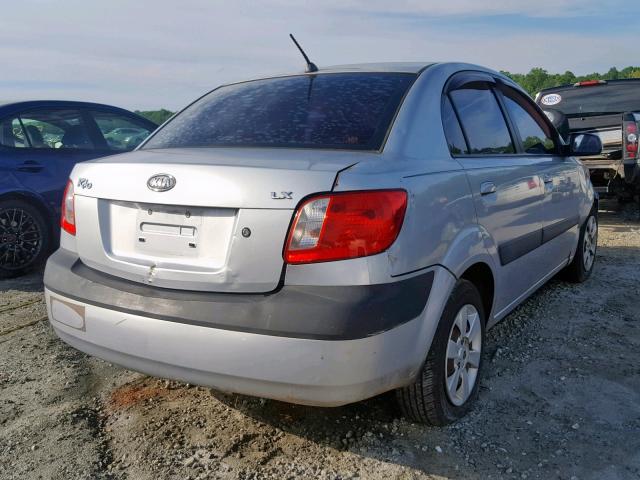 KNADE123966073208 - 2006 KIA RIO SILVER photo 4