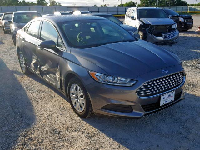 3FA6P0G7XER355277 - 2014 FORD FUSION S GRAY photo 1