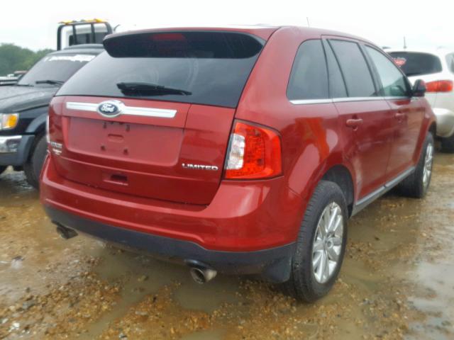 2FMDK3KCXEBA34548 - 2014 FORD EDGE LIMIT MAROON photo 4