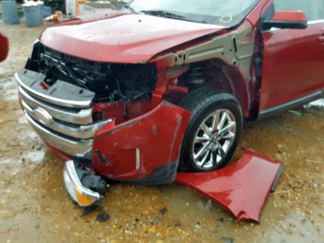 2FMDK3KCXEBA34548 - 2014 FORD EDGE LIMIT MAROON photo 9