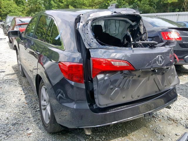 5J8TB4H33FL005019 - 2015 ACURA RDX GRAY photo 3