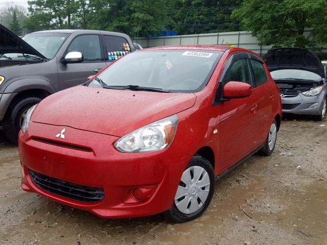 ML32A3HJ5FH046490 - 2015 MITSUBISHI MIRAGE DE RED photo 2