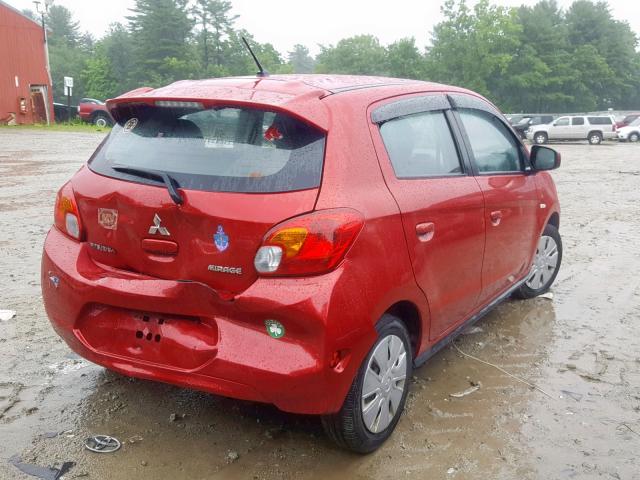 ML32A3HJ5FH046490 - 2015 MITSUBISHI MIRAGE DE RED photo 4