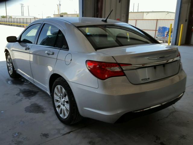 1C3CCBAB7CN166205 - 2012 CHRYSLER 200 LX SILVER photo 3