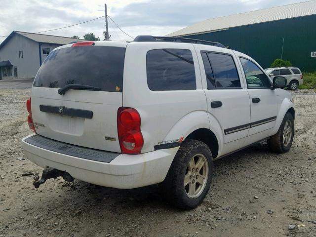 1D8HB48P47F583459 - 2007 DODGE DURANGO SL WHITE photo 4