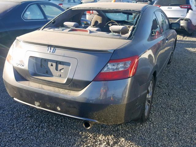 2HGFG12859H505220 - 2009 HONDA CIVIC EX GRAY photo 4