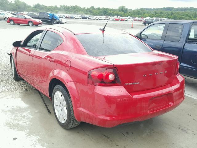 1B3BD4FB4BN509321 - 2011 DODGE AVENGER EX RED photo 3