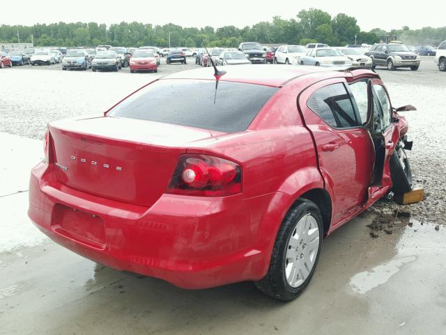 1B3BD4FB4BN509321 - 2011 DODGE AVENGER EX RED photo 4