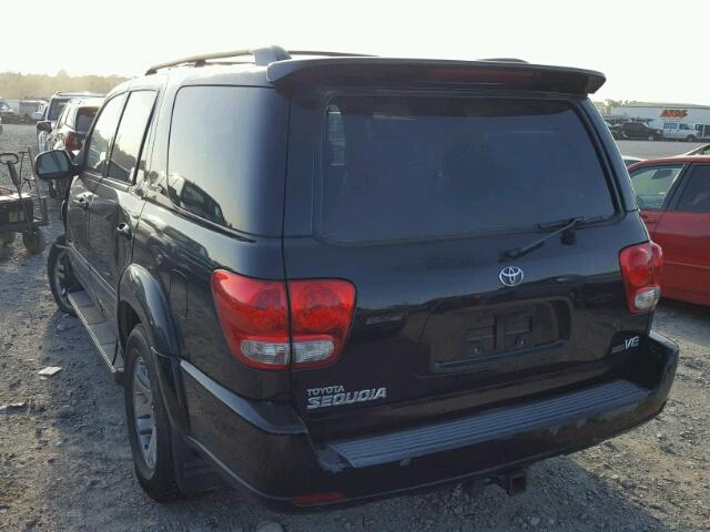 5TDZT38A96S276003 - 2006 TOYOTA SEQUOIA LI BLACK photo 3