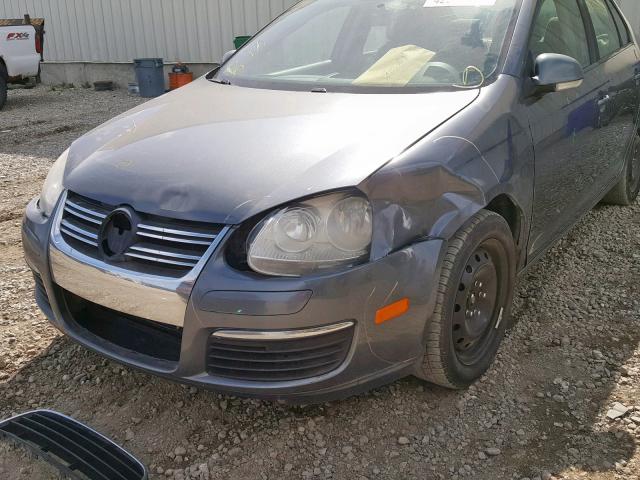 3VWGM31K68M012390 - 2008 VOLKSWAGEN JETTA 2.5L GRAY photo 9