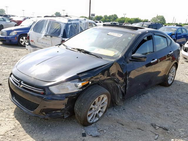 1C3CDFCH5DD267000 - 2013 DODGE DART LIMIT BLACK photo 2