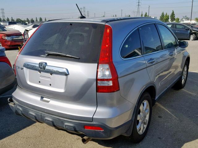 JHLRE48727C092368 - 2007 HONDA CR-V EXL SILVER photo 4