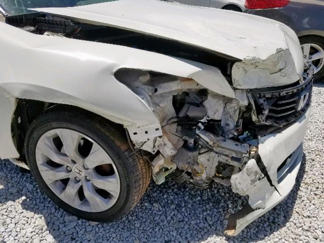 5KBCP3F8XAB014967 - 2010 HONDA ACCORD EXL WHITE photo 9