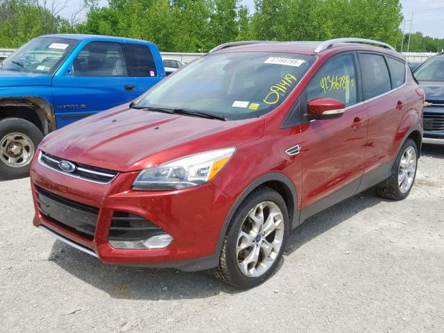 1FMCU9J9XFUA75658 - 2015 FORD ESCAPE TIT RED photo 2