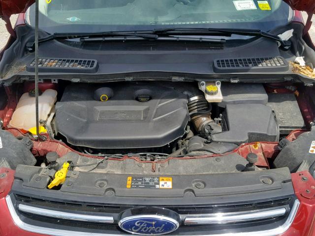 1FMCU9J9XFUA75658 - 2015 FORD ESCAPE TIT RED photo 7