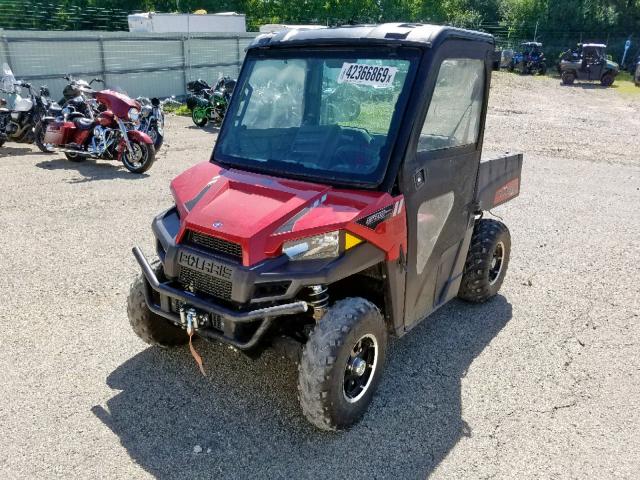 3NSRME579GE389963 - 2016 POLARIS RANGER 570 RED photo 2