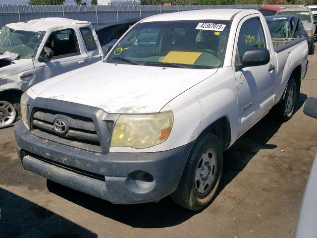 5TENX22N77Z361824 - 2007 TOYOTA TACOMA WHITE photo 2