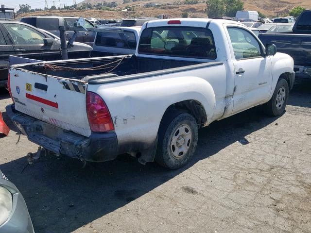 5TENX22N77Z361824 - 2007 TOYOTA TACOMA WHITE photo 4