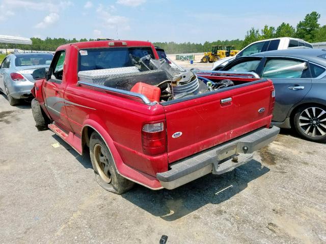 1FTYR10D82TA28566 - 2002 FORD RANGER RED photo 3