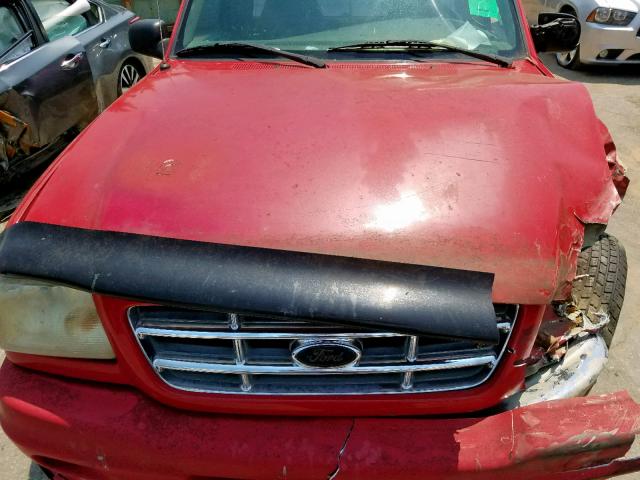 1FTYR10D82TA28566 - 2002 FORD RANGER RED photo 7