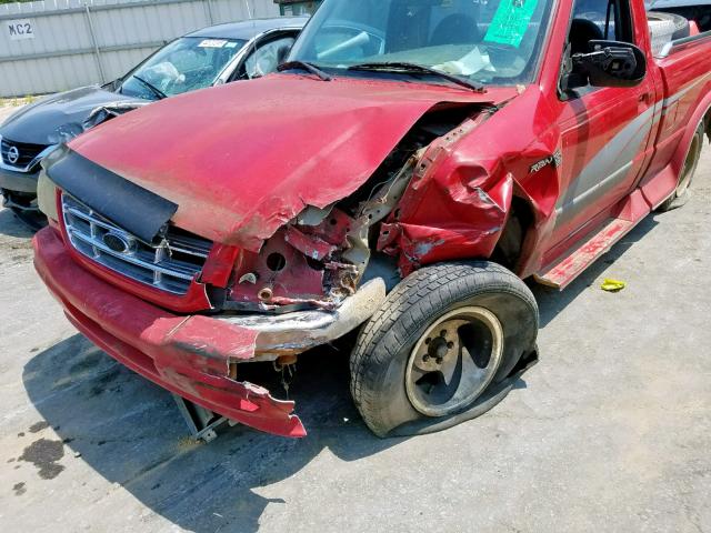 1FTYR10D82TA28566 - 2002 FORD RANGER RED photo 9