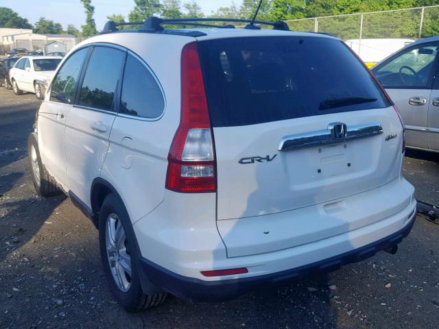 5J6RE4H79BL066284 - 2011 HONDA CR-V EXL WHITE photo 3