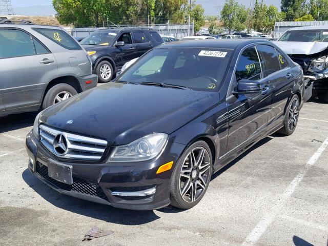 WDDGF4HB3DA777532 - 2013 MERCEDES-BENZ C 250 BLACK photo 2