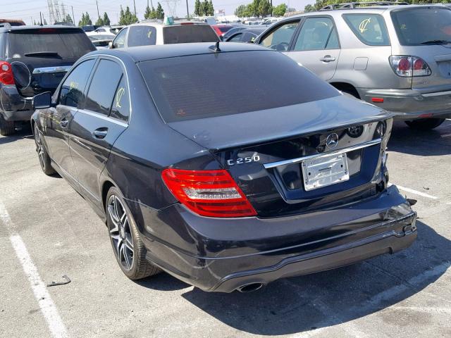 WDDGF4HB3DA777532 - 2013 MERCEDES-BENZ C 250 BLACK photo 3