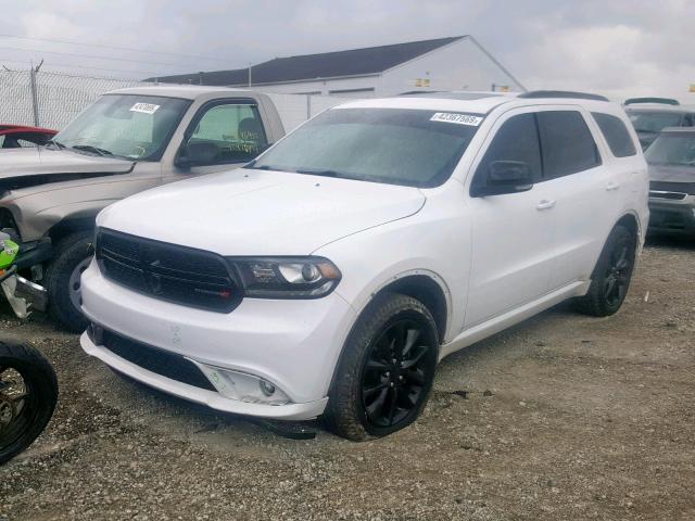 1C4RDJDG8HC675050 - 2017 DODGE DURANGO GT WHITE photo 2