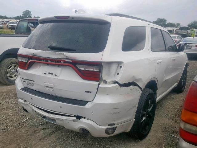 1C4RDJDG8HC675050 - 2017 DODGE DURANGO GT WHITE photo 4