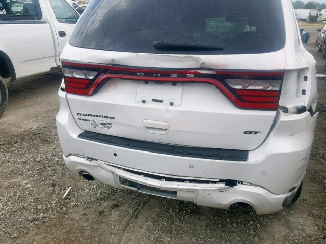 1C4RDJDG8HC675050 - 2017 DODGE DURANGO GT WHITE photo 9