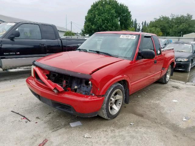 1GTCS195218166891 - 2001 GMC SONOMA RED photo 2