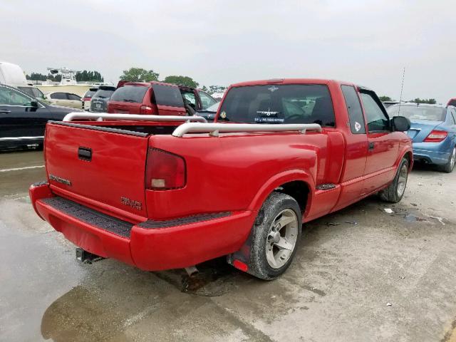 1GTCS195218166891 - 2001 GMC SONOMA RED photo 4