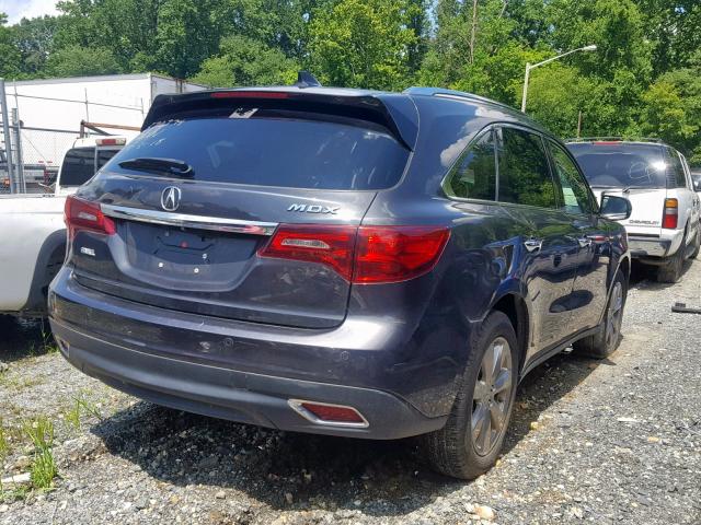 5FRYD3H87EB005254 - 2014 ACURA MDX ADVANC GRAY photo 4