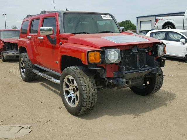 5GTDN13E778220272 - 2007 HUMMER H3 RED photo 1