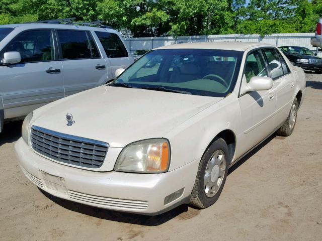 1G6KD54Y81U292665 - 2001 CADILLAC DEVILLE WHITE photo 2