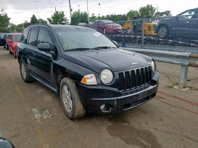 1J8FF47W87D586095 - 2007 JEEP COMPASS BLACK photo 1