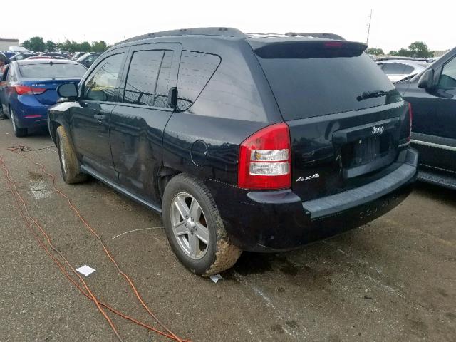 1J8FF47W87D586095 - 2007 JEEP COMPASS BLACK photo 3