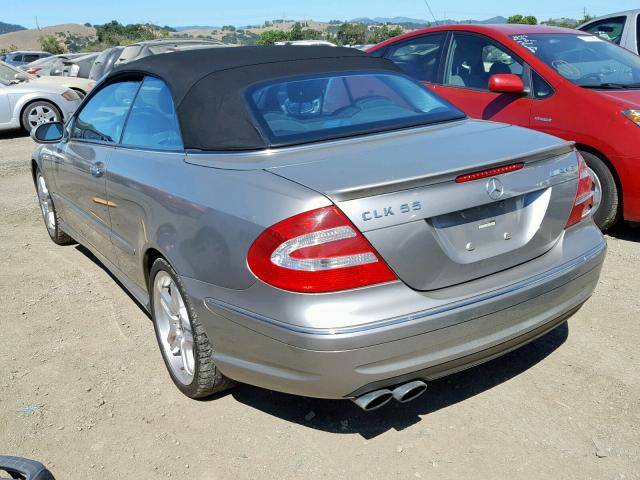 WDBTK76G45T044026 - 2005 MERCEDES-BENZ CLK 55 AMG SILVER photo 3