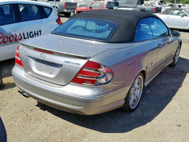 WDBTK76G45T044026 - 2005 MERCEDES-BENZ CLK 55 AMG SILVER photo 4