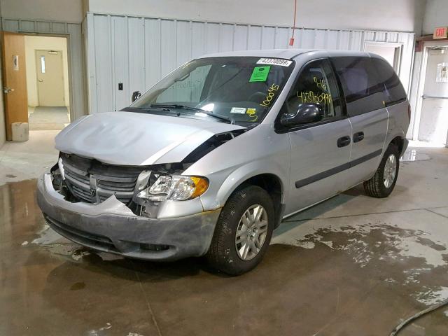 1D4GP25R27B198885 - 2007 DODGE CARAVAN SE SILVER photo 2