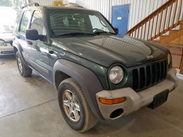 1J4GL48K73W527774 - 2003 JEEP LIBERTY SP GREEN photo 1