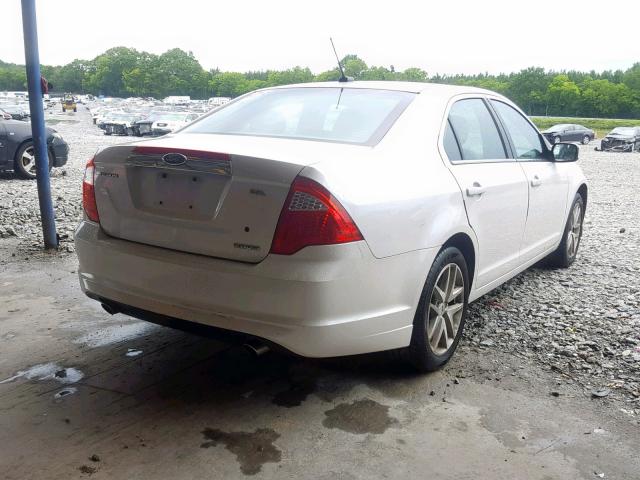 3FAHP0JG7CR117353 - 2012 FORD FUSION SEL WHITE photo 4