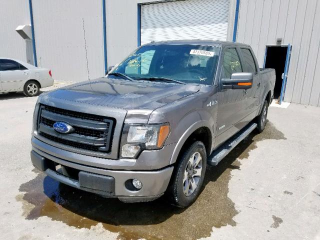 1FTFW1CT8DFA27292 - 2013 FORD F150 SUPER GRAY photo 2