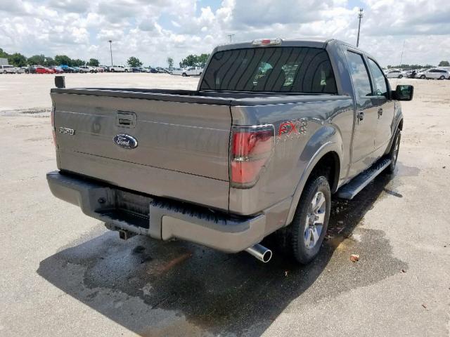 1FTFW1CT8DFA27292 - 2013 FORD F150 SUPER GRAY photo 4