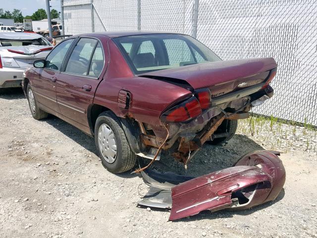 2G1WL52M9V9341045 - 1997 CHEVROLET LUMINA BAS 栗色 照片 3